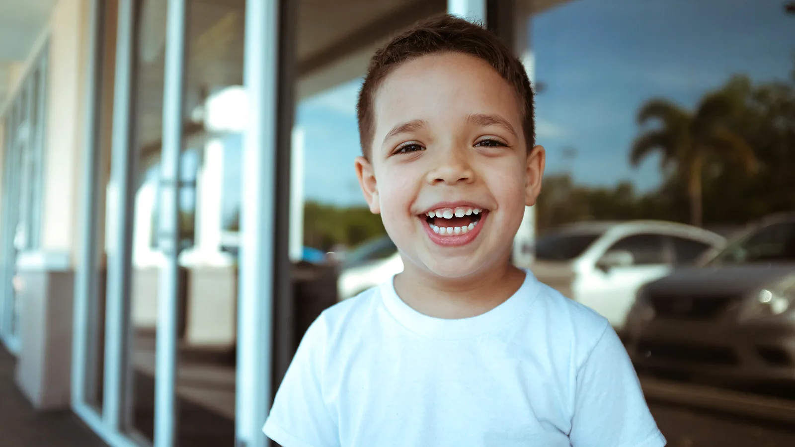 Boy laughing